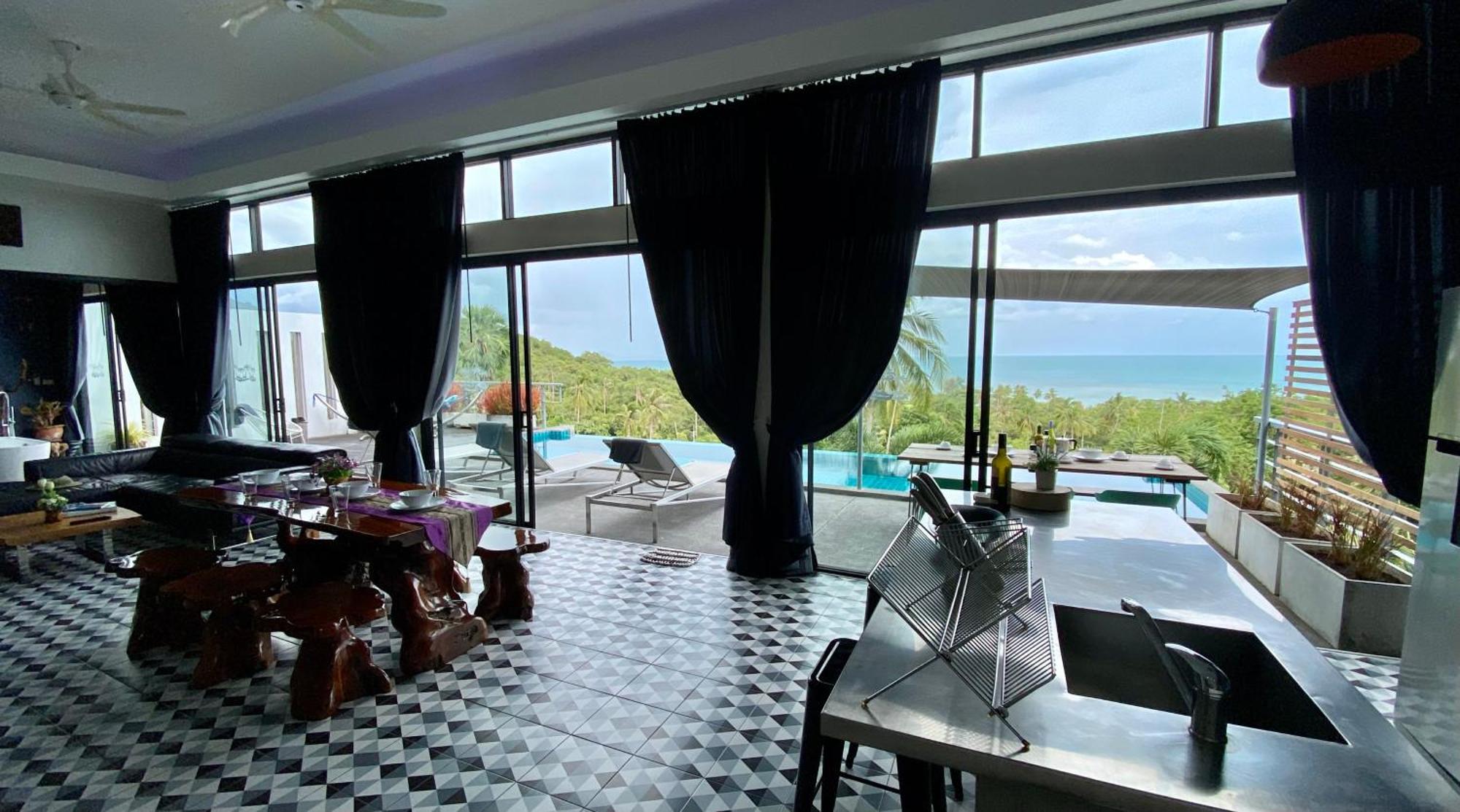 Ko Samui Seaview Pool Villa Philippa With Car Laem Set Beach Exterior photo